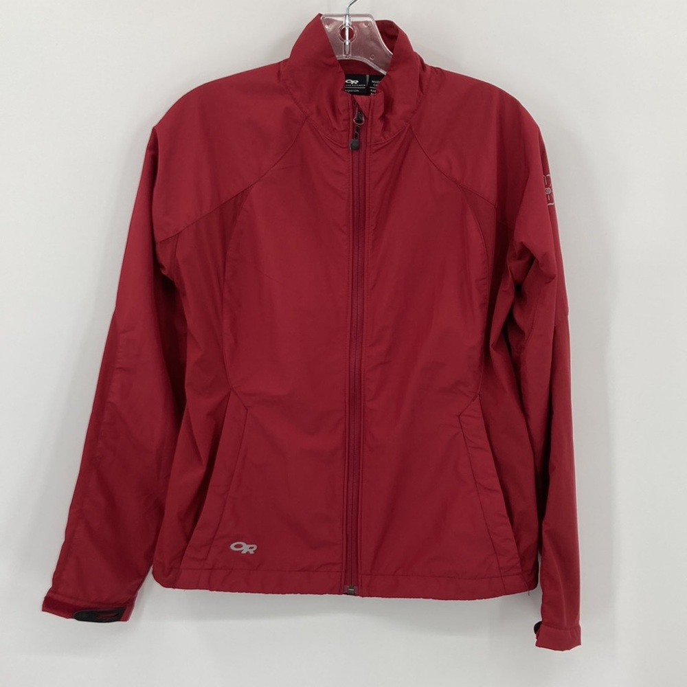 Outdoor Research Red Lightweight Full Zip Windbreaker Jacket Medium